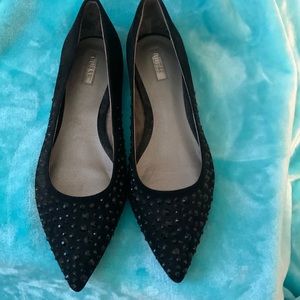 Guess rhinestone pointy toed ballerina flats